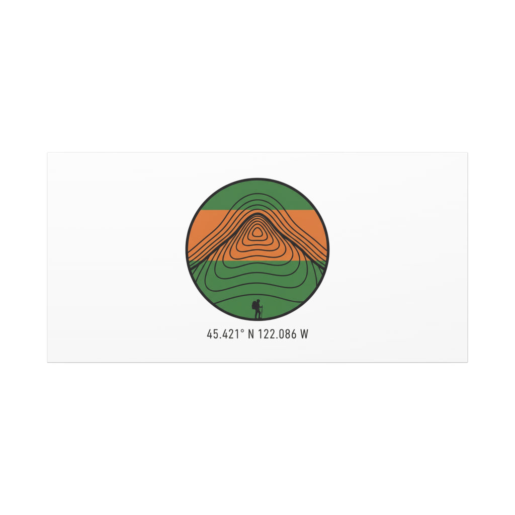 Topographic Contour Mountain Canvas | Topo Map Print, Terrain Wall Art