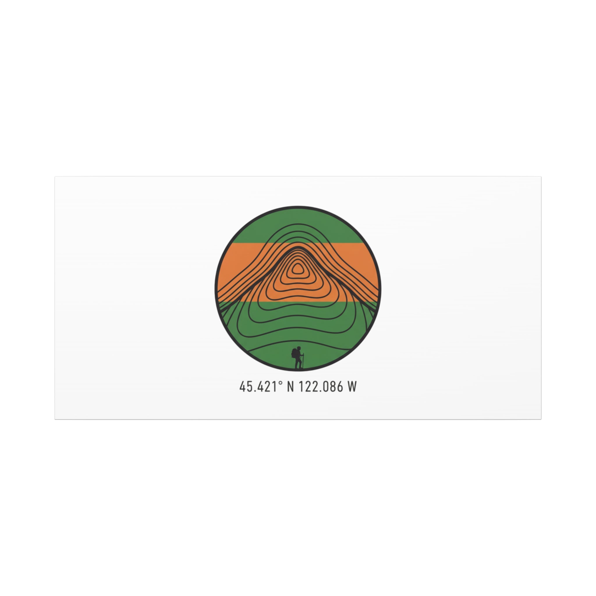 Topographic Contour Mountain Canvas | Topo Map Print, Terrain Wall Art