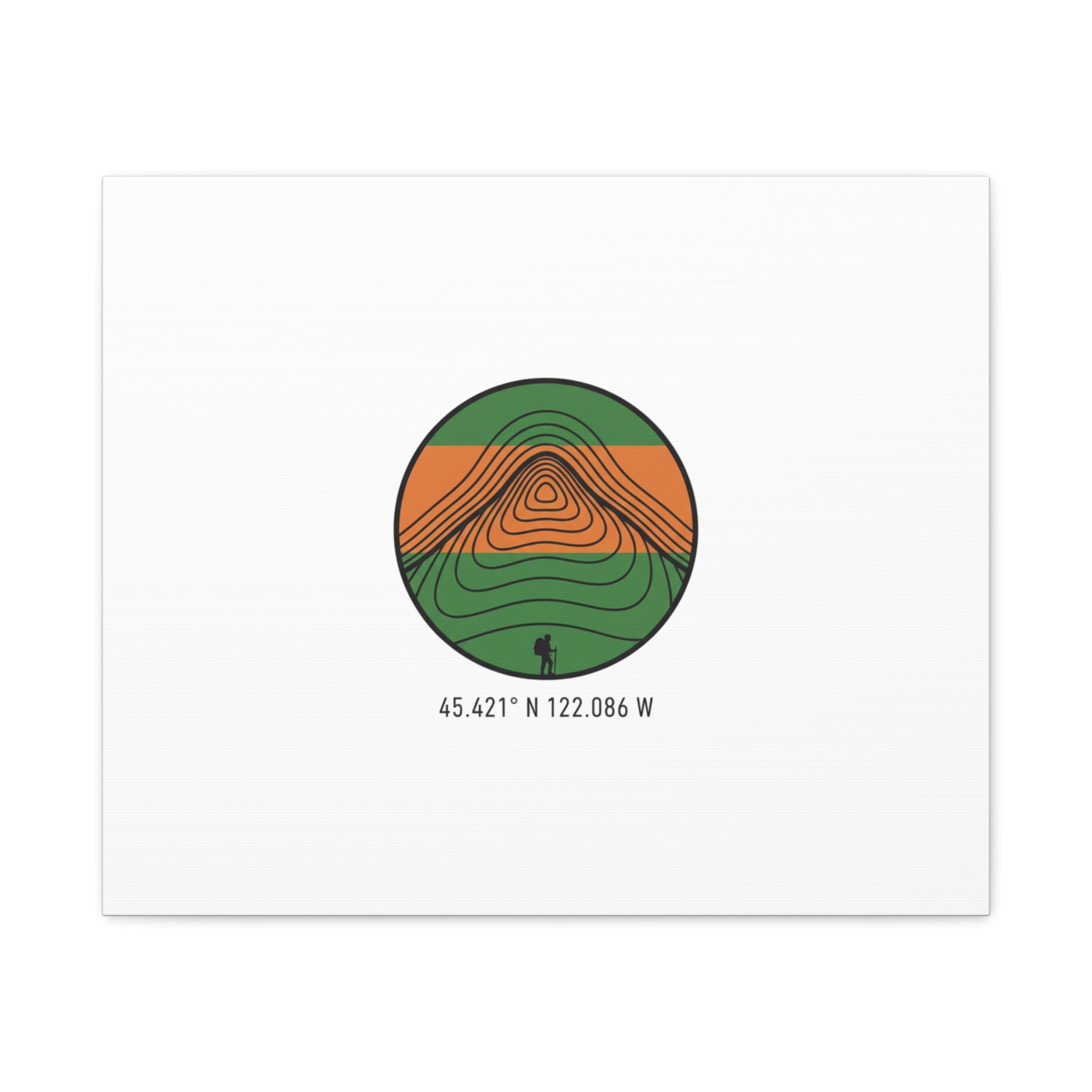 Topographic Contour Mountain Canvas | Topo Map Print, Terrain Wall Art