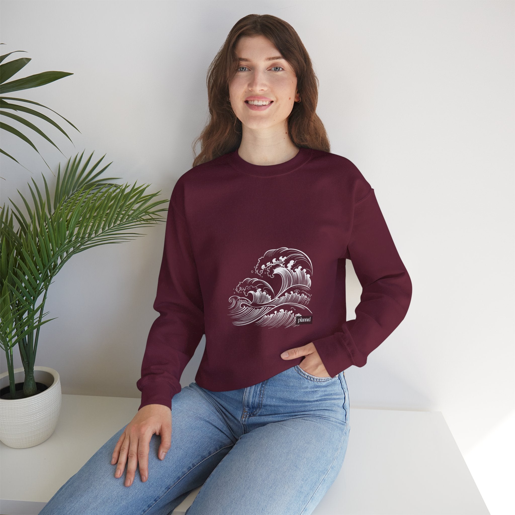 Classic White Crewneck Sweatshirt — Minimal Casual Pullover