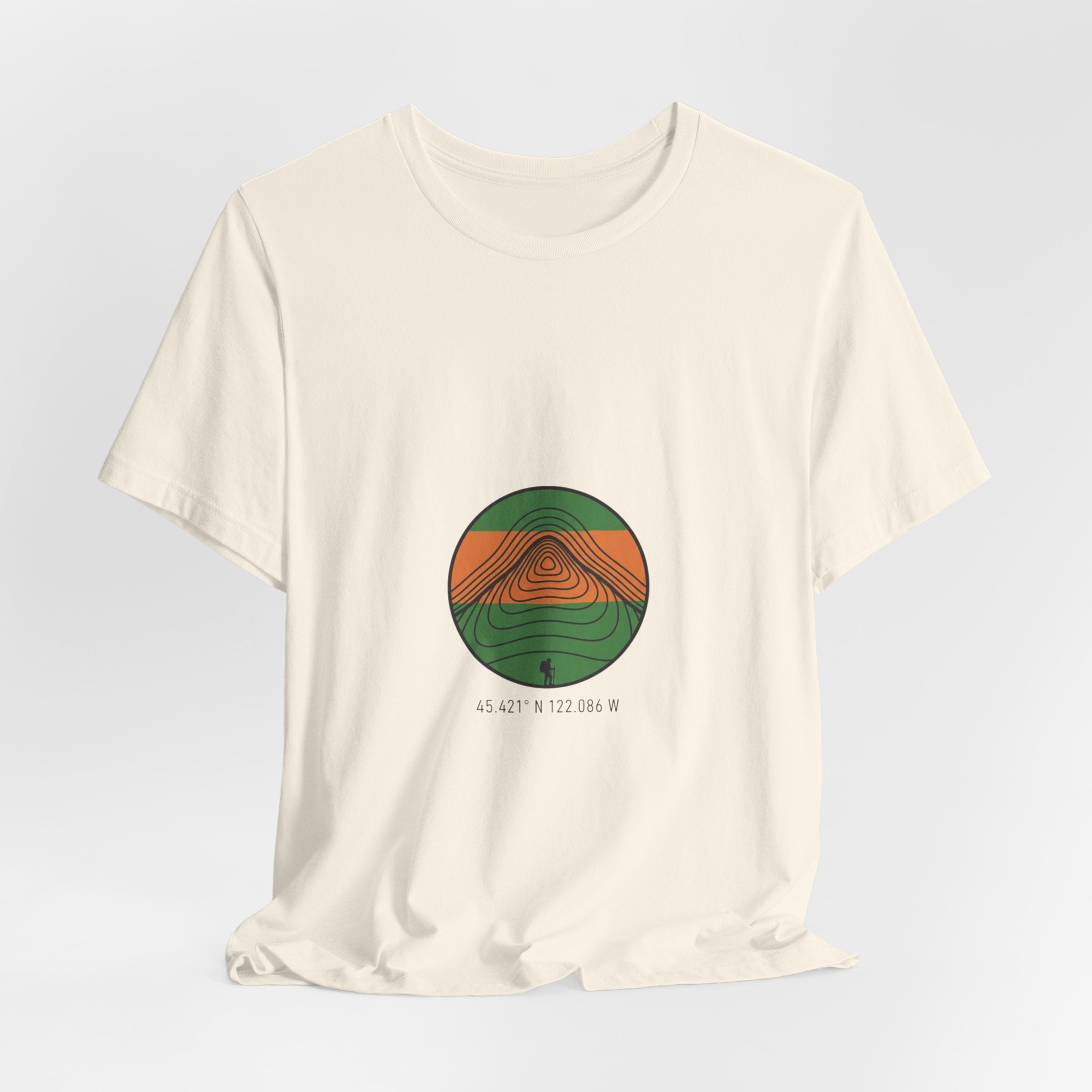 Topographic Contour Mountain Tee | topographic map print, contour line design