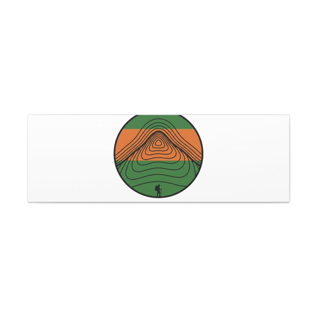 Topographic Contour Mountain Canvas | Topo Map Print, Terrain Wall Art