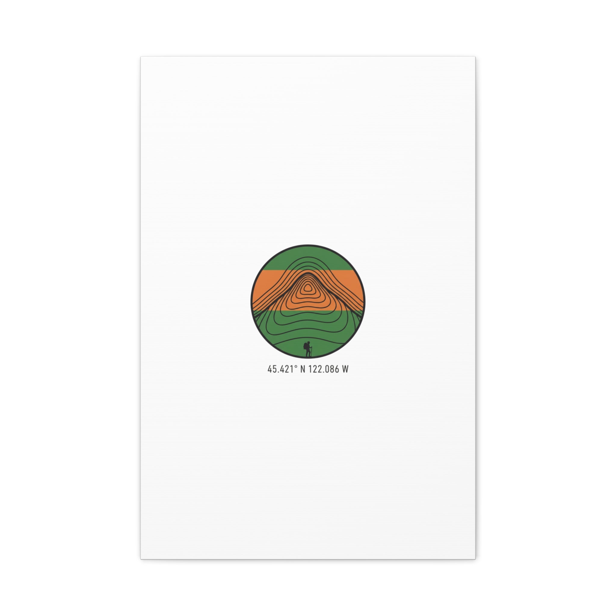 Topographic Contour Mountain Canvas | Topo Map Print, Terrain Wall Art