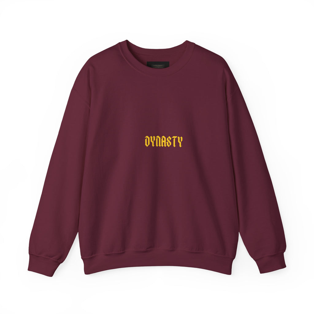 Dynasty Minimalist Crewneck Sweatshirt — Small Gold Text