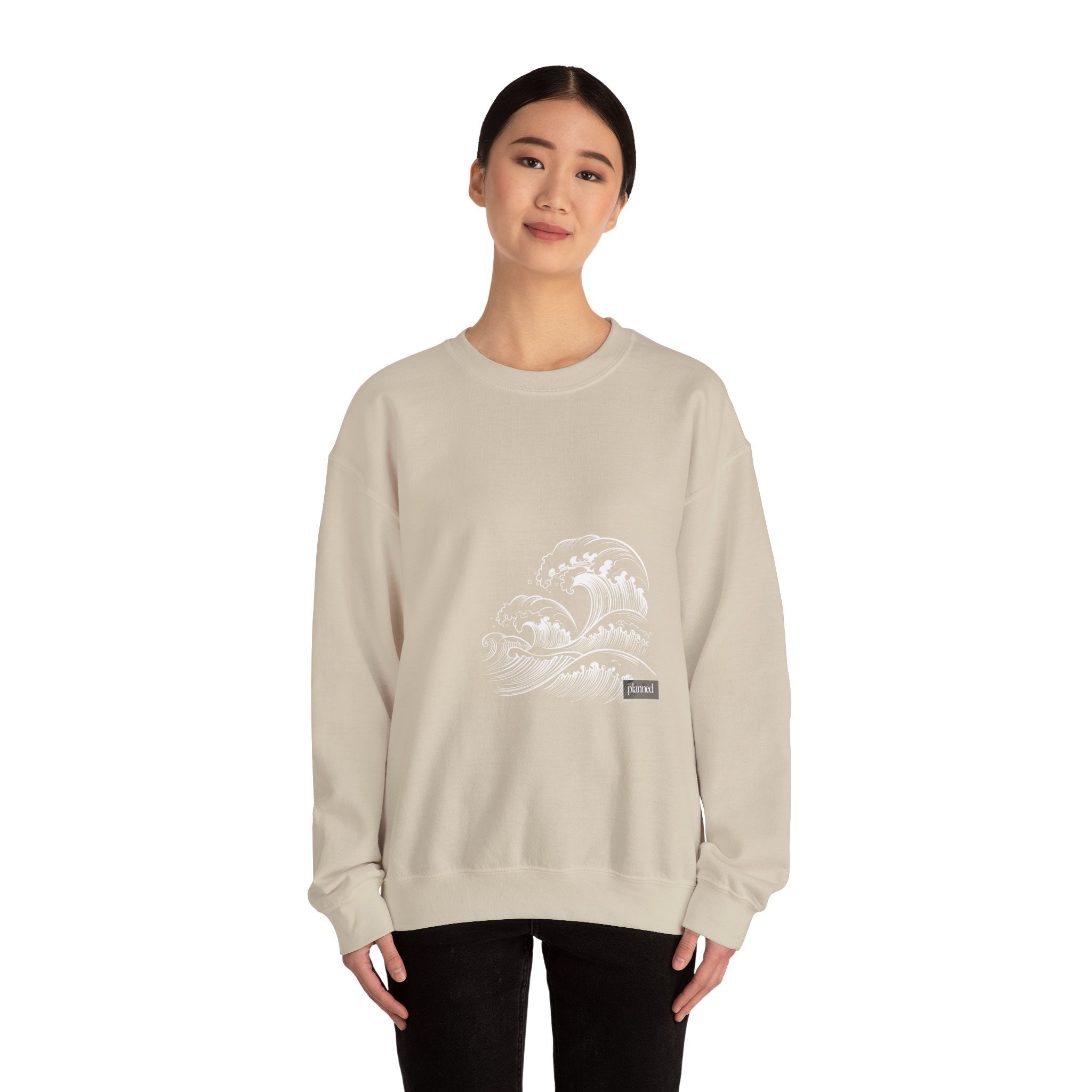 Classic White Crewneck Sweatshirt — Minimal Casual Pullover