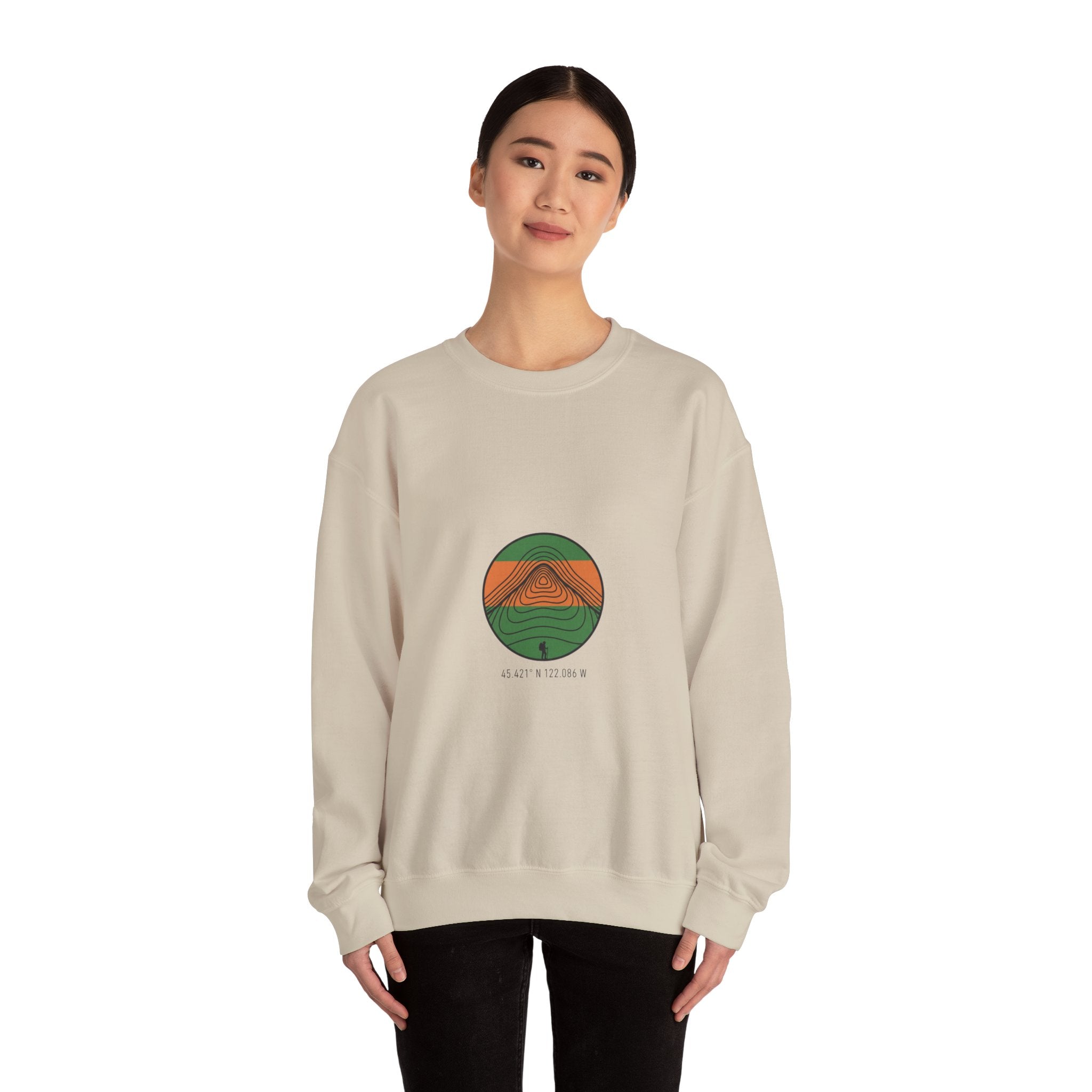 Topographic Contour Line Crewneck Sweatshirt | topo apparel, terrain print