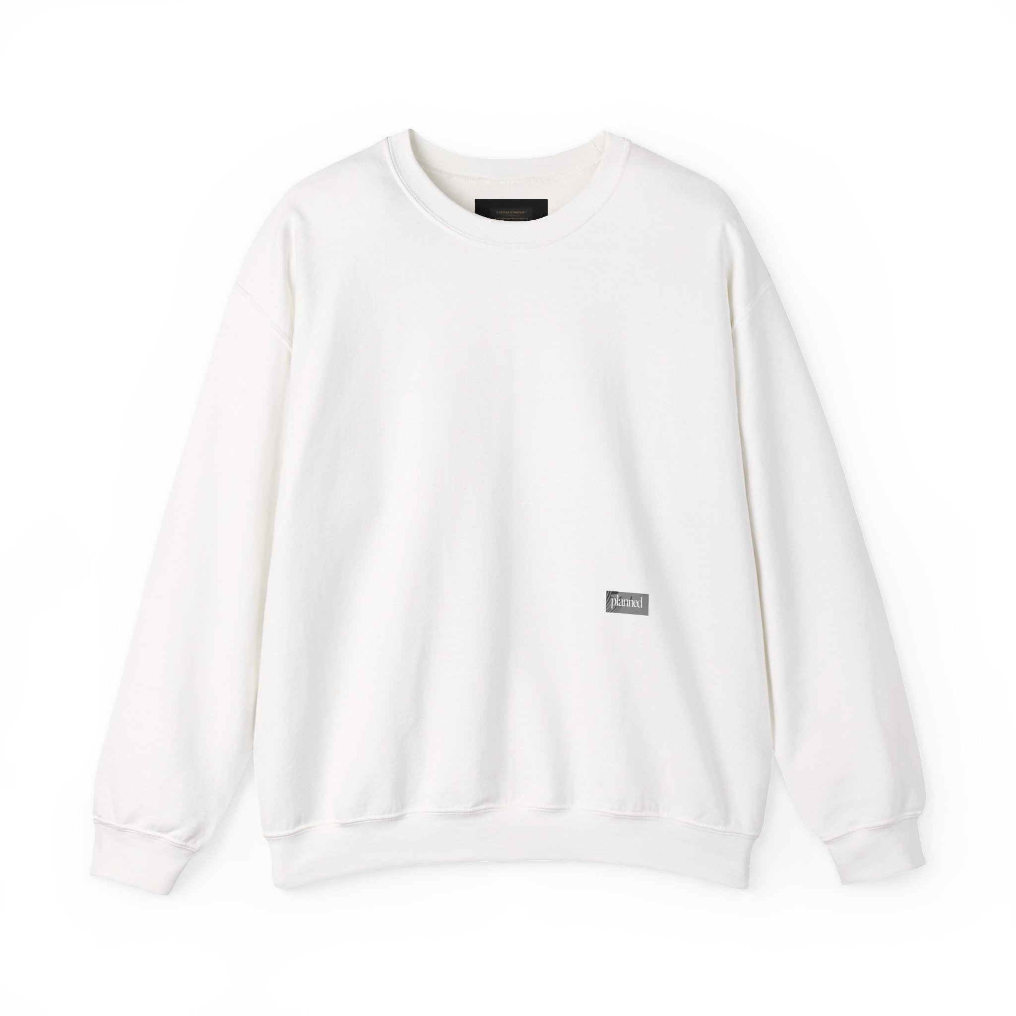 Classic White Crewneck Sweatshirt — Minimal Casual Pullover