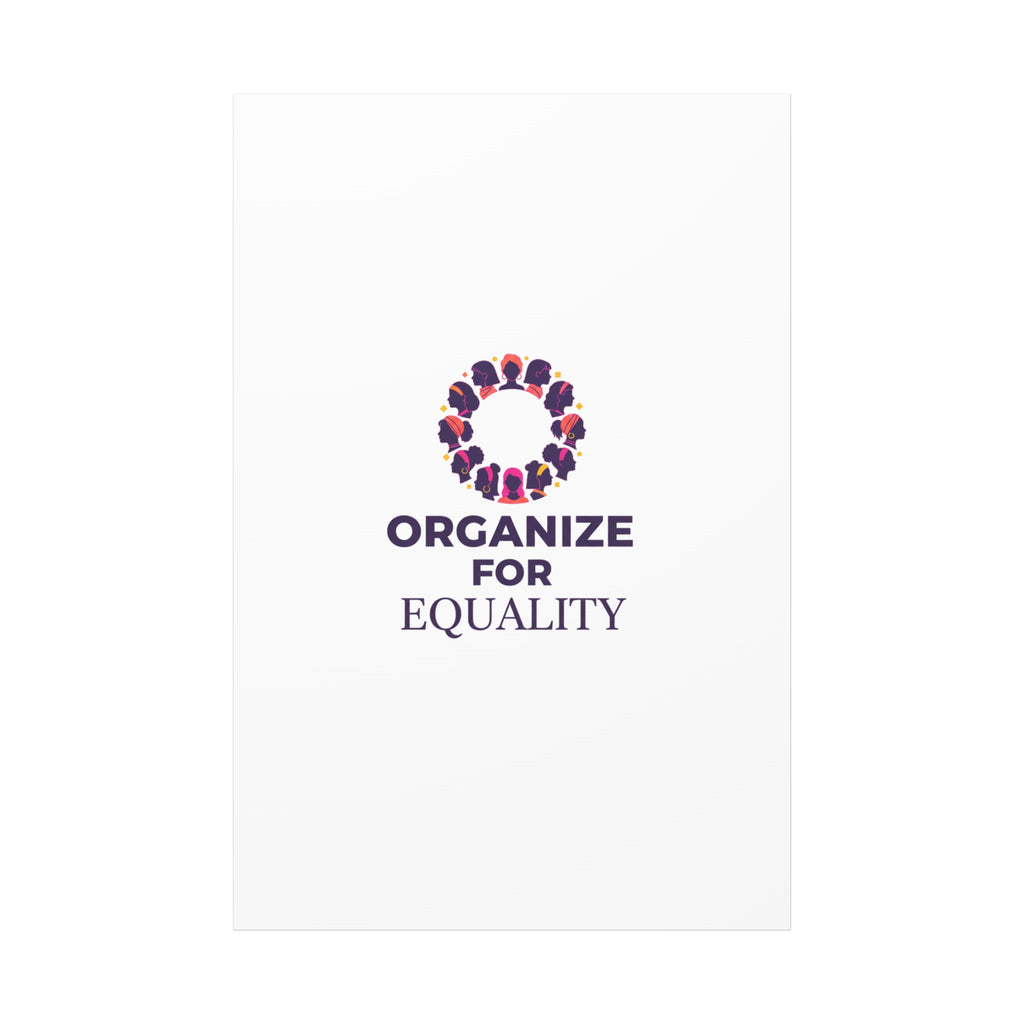 Organize for Equality Canvas | IWD Feminist Slogan, Empowerment Typography