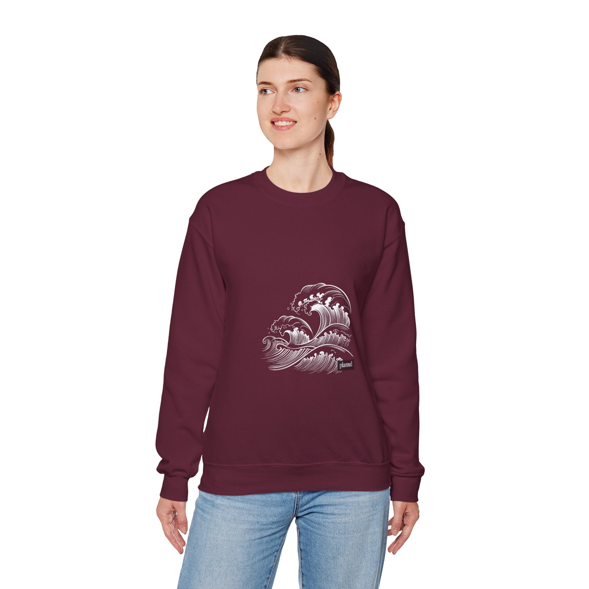 Classic White Crewneck Sweatshirt — Minimal Casual Pullover