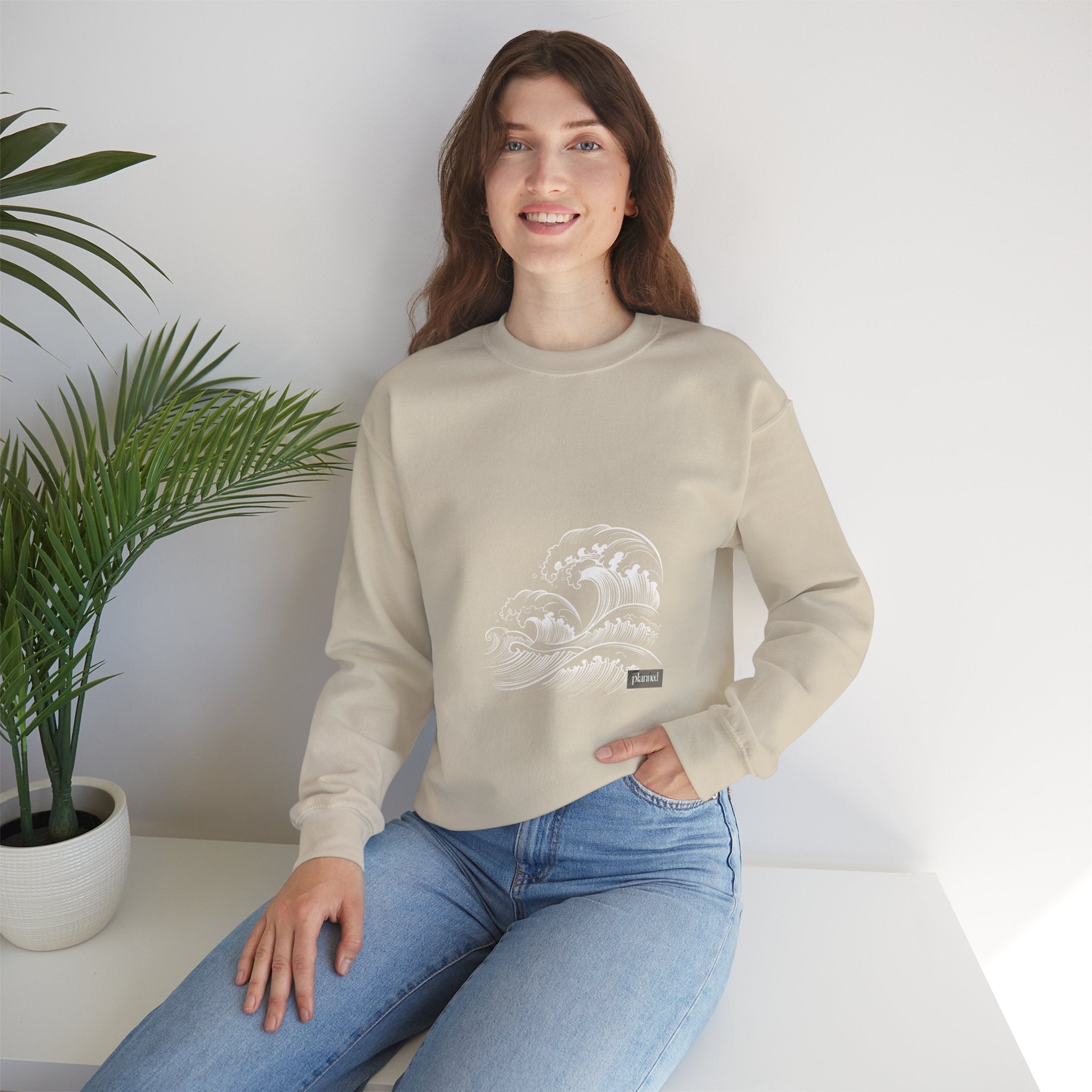 Classic White Crewneck Sweatshirt — Minimal Casual Pullover