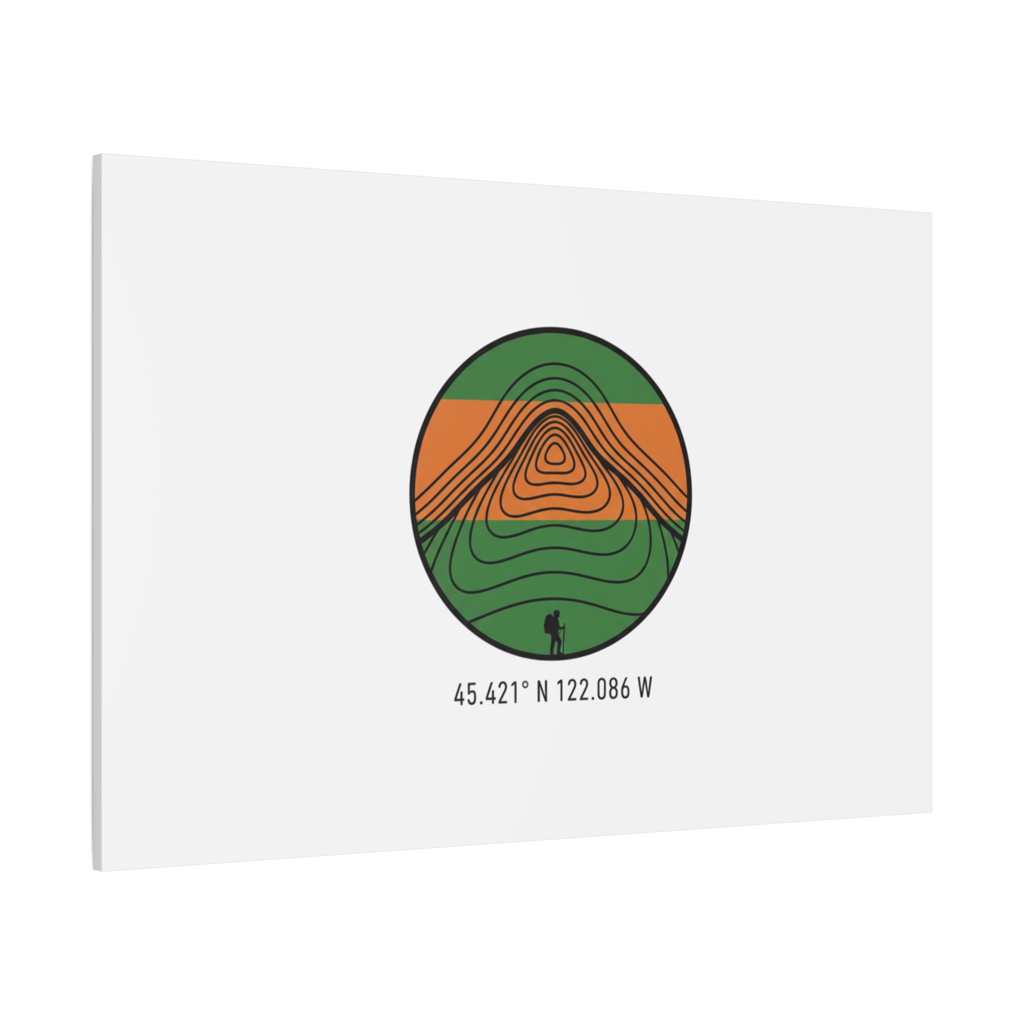 Topographic Contour Mountain Canvas | Topo Map Print, Terrain Wall Art