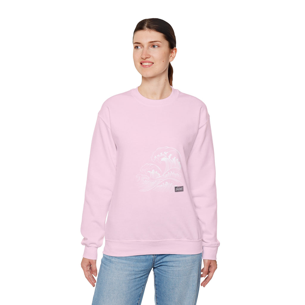 Classic White Crewneck Sweatshirt — Minimal Casual Pullover