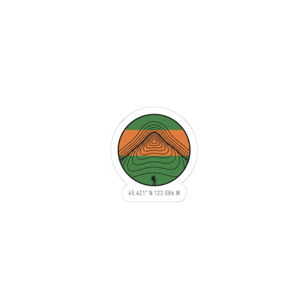 Topographic Contour Mountain Sticker | topographic map print, contour line design