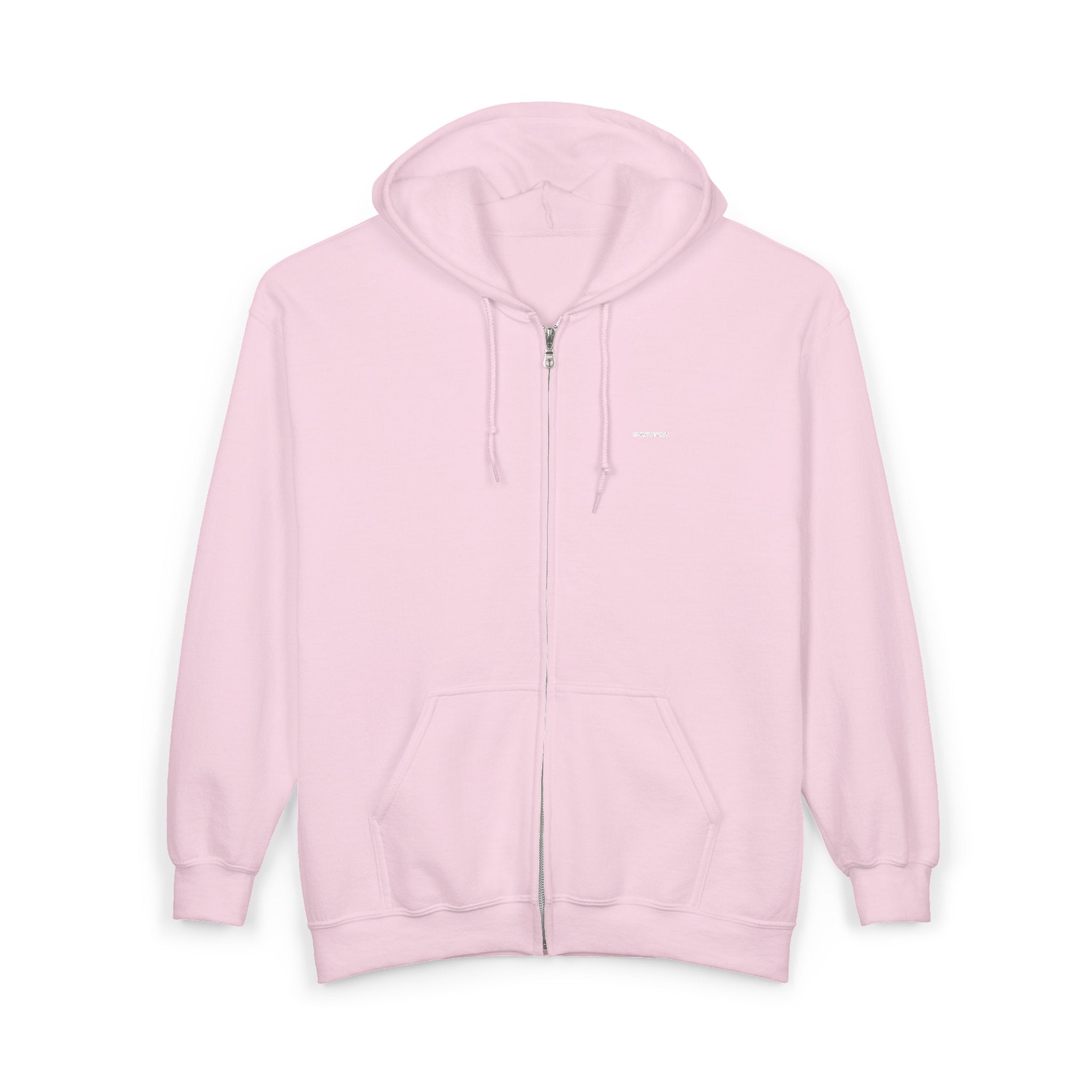 Zip Hoodie — Classic Full-Zip Hooded Sweatshirt (Blank White)
