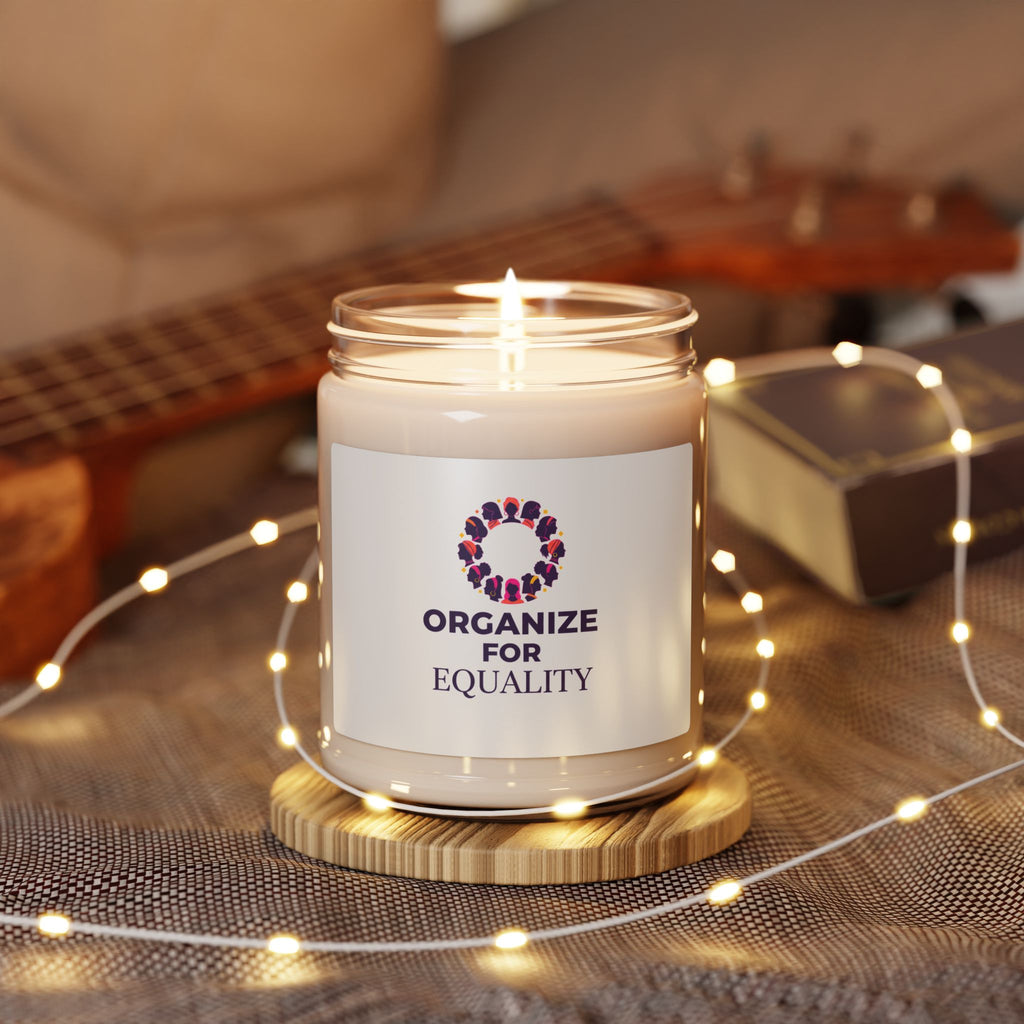 Organize for Equality Candle | IWD feminist slogan soy candle