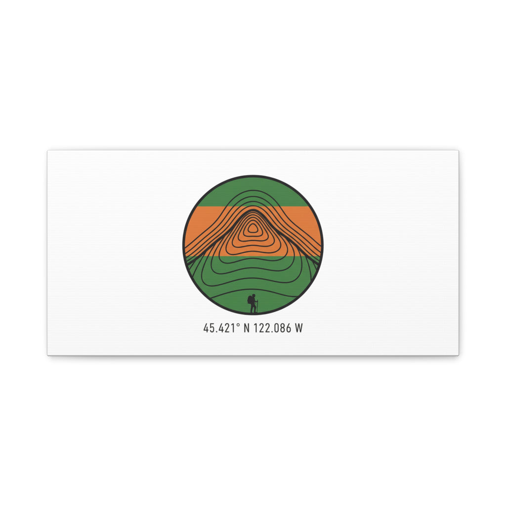 Topographic Contour Mountain Canvas | Topo Map Print, Terrain Wall Art