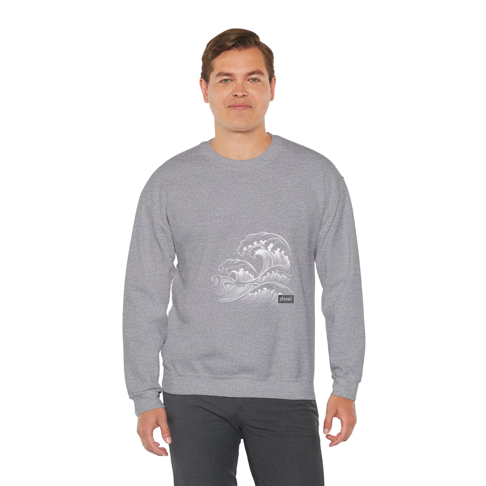 Classic White Crewneck Sweatshirt — Minimal Casual Pullover