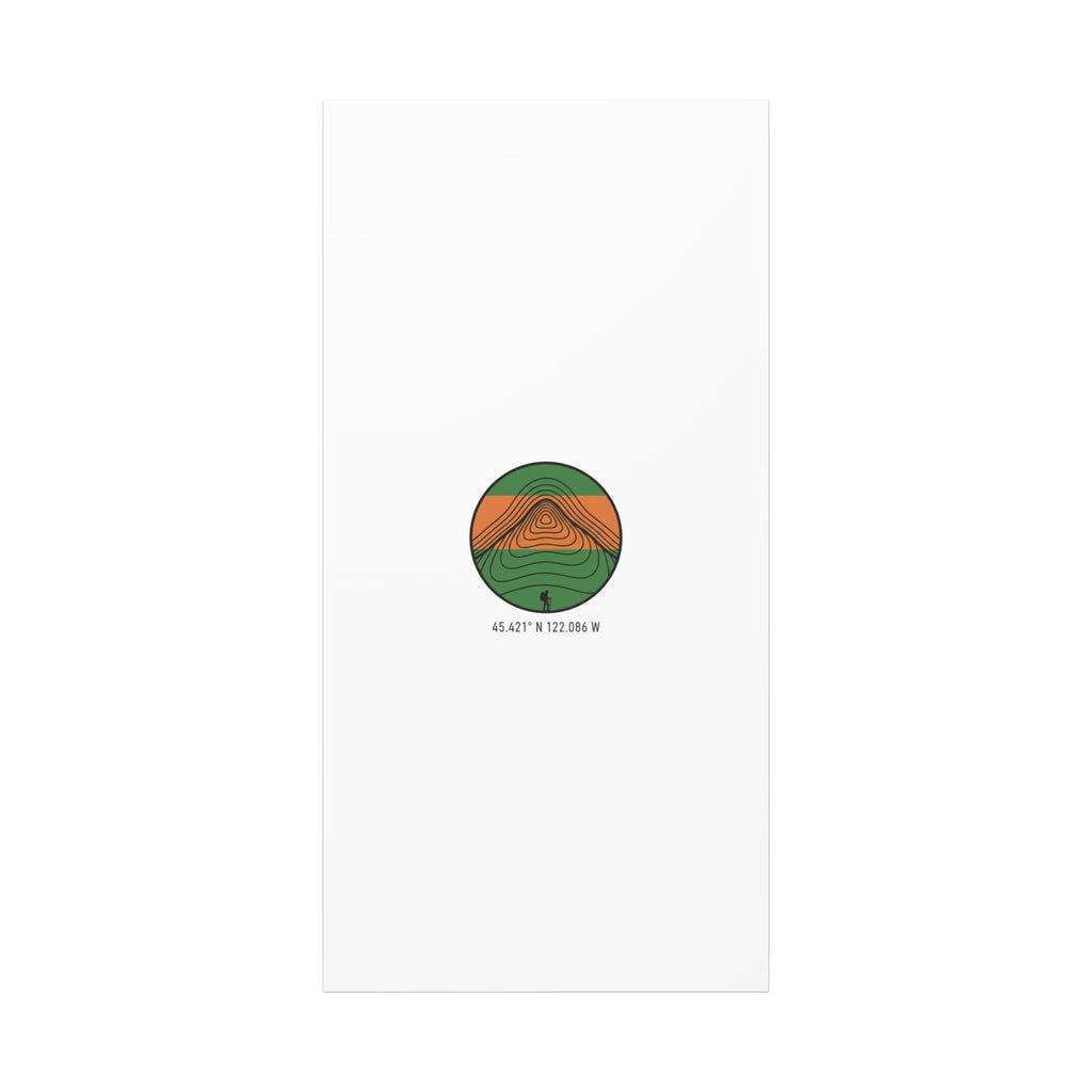 Topographic Contour Mountain Canvas | Topo Map Print, Terrain Wall Art