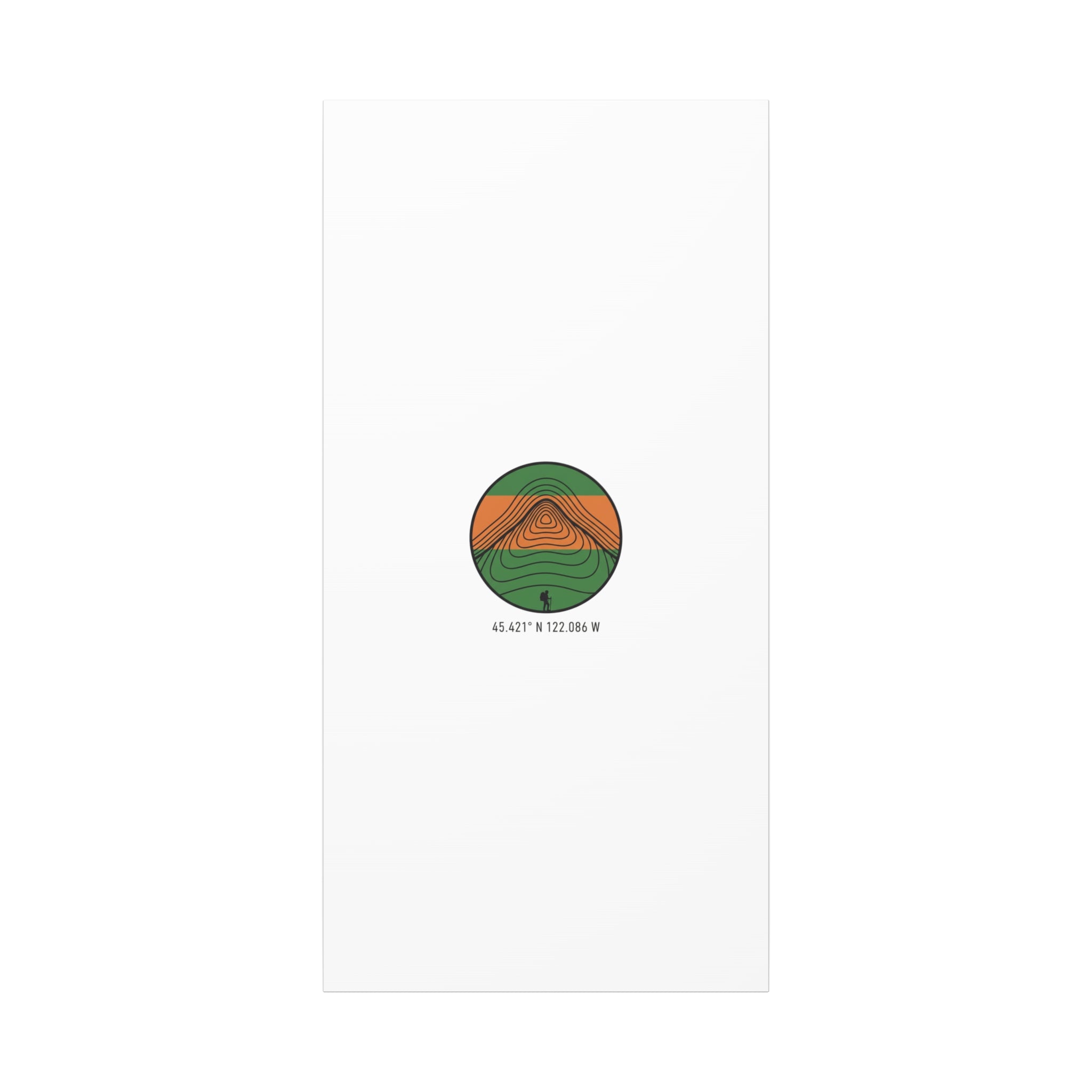 Topographic Contour Mountain Canvas | Topo Map Print, Terrain Wall Art